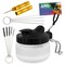 Airbrush Cleaning Kit 13-Piece, Airbrushing Cleaner Set with 1 Glass Pot Jar, 5 Cleaning Needles, 5 Brushes, 1 Wash Needle & How-To Airbrush, Cleaner Set Kit